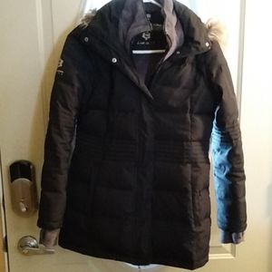 Women's winter down black jacket - Free Country